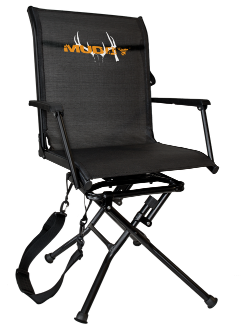 Muddy MUDMGS400 Swivel Ease  Ground Seat Black Steel