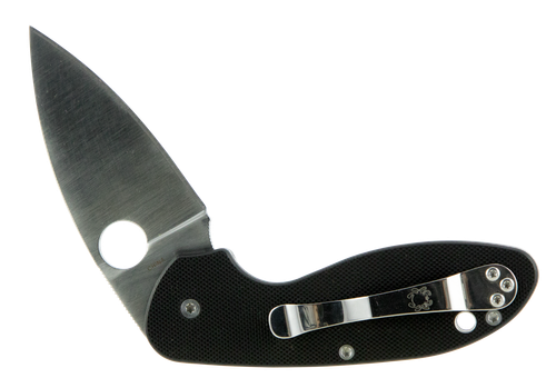 Spyderco C216GP Efficient  2.98" Folding Drop Point Plain 8Cr13MoV SS Blade Black G10 Handle Includes Pocket Clip