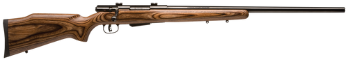 Savage Arms 18526 25 Lightweight Varminter 223 Rem 4+1 Cap 24" Matte Black Rec/Barrel Natural Brown Laminate Right Hand (Full Size) with Detachable Box Magazine