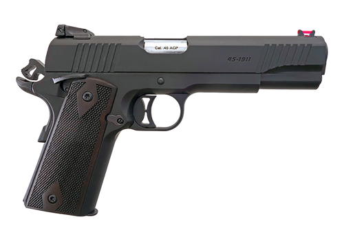 T R Imports 191145BLACK 1911 45 ACP 7+1 Overall Black, Black Polymer Grip