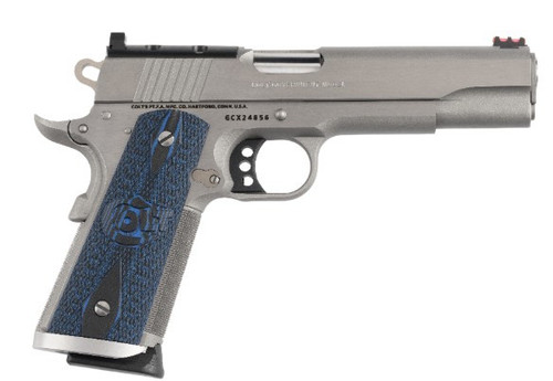 Gold Cup Trophy 45ACP 5" OR SS/Blue G10 8rd
