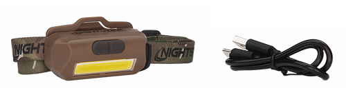 Nightstick USB4510F USB-4510F Multi-Flood Flat Dark Earth 35/60/250 Lumens Green/Red/White LED Bulb Clip-On/Camo Strap