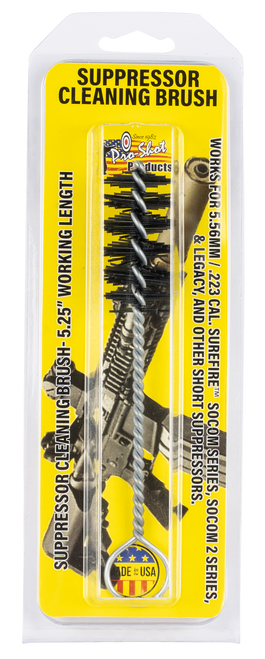 Pro-Shot SPRBRUSH Suppressor Cleaning Brush .223/ 5.56mm Compatible w/Surefire SOCOM Series/SOCOM Series 2/Legacy/Warden