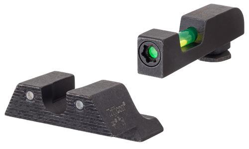 Trijicon 601106 DI Night Sight Set Green Tritium/Fiber Optic/Black Outline Front, Green Tritium Rear, Black Frame, Fits Glock 42/43/43X/48 Excludes MOS