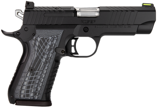 Kimber Mfg.,inc 3100010 KDS9C  9mm 15+1 4.09" KimPro Black Front and Rear Serrations Stainless Steel Slide Gray and Black G10 Crosshatch Grip