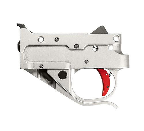 Timney Triggers 10222C16 Replacement Trigger  Single-Stage Curved Trigger with 2.75 lbs Draw Weight & Silver/Red Finish for Ruger 10/22