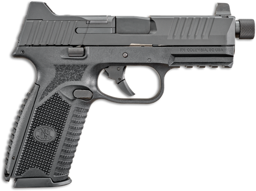 FN 66100527 509T  9mm Luger 10+1, 4.50" Black Steel Threaded Barrel, Matte Black Optic Ready/Serrated Stainless Steel Slide, Matte Black Polymer Frame w/Picatinny Rail