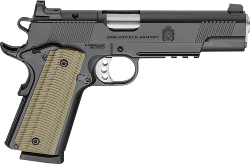 Springfield Armory PO9229AOS 1911 Operator 9mm 8+1 5" Black Cerakote Optic Ready Carbon Steel Slide Black Cerakote VZ G10 Grip