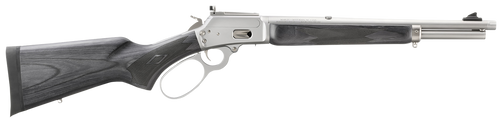 Marlin  1894 Trapper Full Size 44 Special/44 Rem Mag 8+1/9+1 16.10" Satin Threaded Barrel, Satin Stainless Steel Receiver, Fixed Black Laminate Stock