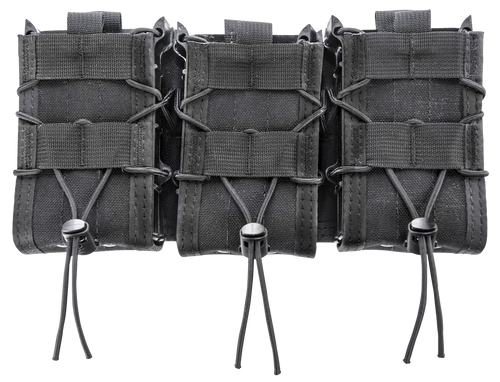 High Speed Gear 45DD00BK TACO Double Decker Shingle Black Nylong, Triple Shingle (3 Rifle/3 Pistol Mags), Fits MOLLE