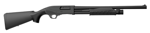Retay USA GPSTAC18 GPS Tactical Inertia Plus 12 Gauge with 18.50" Deep Bore Drilled Barrel, 3" Chamber, 5+1 Capacity, Matte Black Metal Finish & Black Synthetic Stock Right Hand (Full Size)