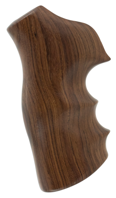 Hogue 80300 Fancy Hardwood  Brown Pau Ferro Hardwood with Finger Grooves for Ruger GP100, Super Redhawk