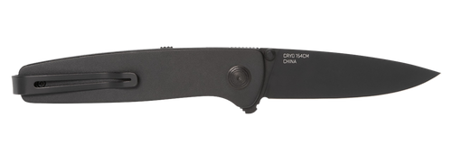 S.O.G SOG11150143 Twitch III 3.10" Folding Drop Point Plain Black TiNi 154CM SS Blade, Black Aluminum Handle