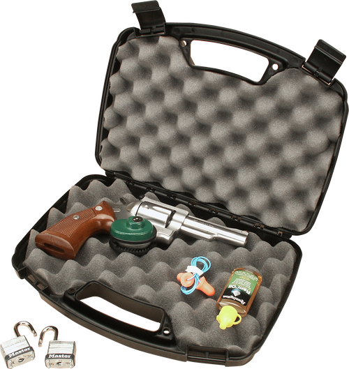 MTM Case-Gard 80740 Single Handgun Case  13" Black Handgun Polypropylene