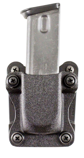 DeSantis Gunhide A86KJKKZ0 Quantico Single Mag Pouch OWB Black Kydex, Belt Clip Fits Belts Up To 1.50" Wide, Compatible w/Sig P365, Ambidextrous