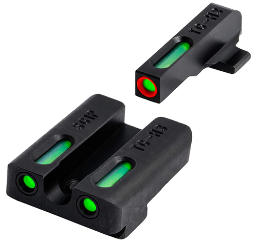 TruGlo TG13SG4A TFX  Black | Green Tritium & Fiber Optic White Outline Front Sight Green Tritium & Fiber Optic Rear Sight