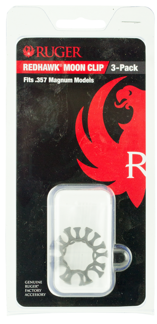 Ruger 90634 Moon Clip Full Ruger Redhawk 357 Mag 8rd Stainless Steel  3 Per Pack