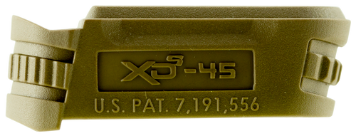 Springfield Armory XDS5001MFDE Backstrap Sleeve  made of Polymer with Flat Dark Earth Finish & 1 Piece Finish for 45 ACP Springfield XD-S with #1 Backstrap & 3.30" Barrel