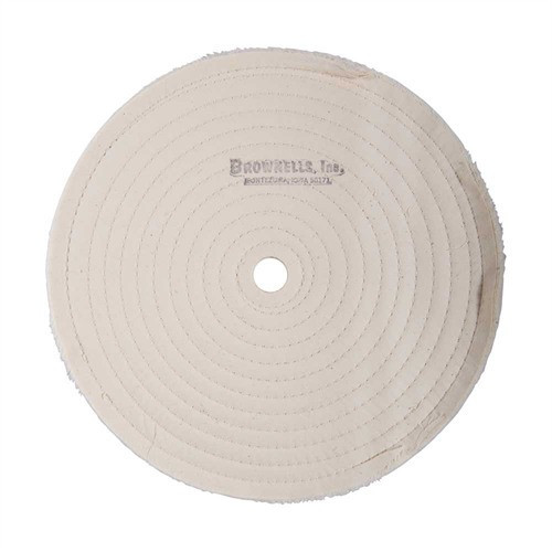 MUSLIN POLISH WHEEL, STITCHED, 10'' X 3/8'' THICK, 3/4'' ARBOR