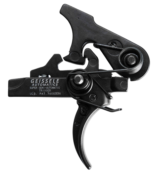 Geissele Automatics 05101 SSA  Two-Stage Curved Trigger with 4.25-4.75 lbs Draw Weight & Black Oxide Finish for AR-Platform