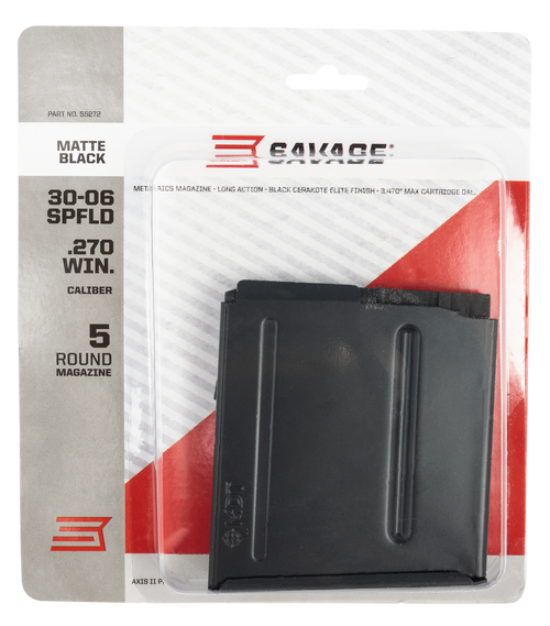 Savage Arms 55272 Savage  5rd 270 Win/30-06 Springfield Fits Axis II Precision Matte Black Steel