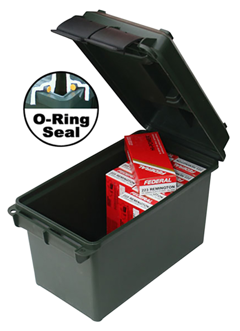 MTM Case-Gard AC50C40 Ammo Can  50Cal Rifle Black Polypropylene