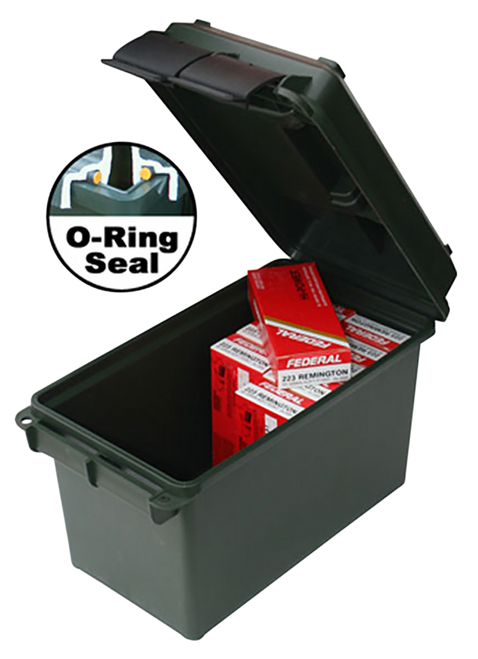 MTM Case-Gard AC50C40 Ammo Can  50Cal Rifle Black Polypropylene