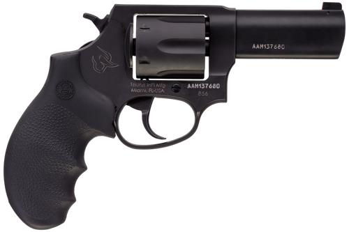 Taurus 2-85631NS 856 Defender Small 38 Special +P 6 Shot 3" Matte Black Stainless Steel Barrel & Cylinder, Matte Black Aluminum Frame, Hogue Finger Grooved Grip, Transfer Bar Safety, Exposed Hammer