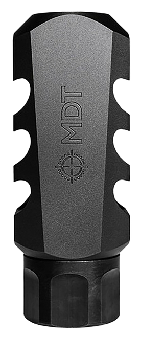 Mdt Sporting Goods Inc 103516BLK Elite Muzzle Brake  30 Cal (7.62mm), Black Steel, 3 Port, 5/8"-24 tpi