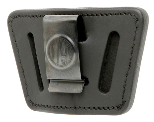 1791 Gunleather UIWSBLA UIW  IWB/OWB Black Leather Belt Clip Fits Most Small-Mid Frame Autos Ambidextrous