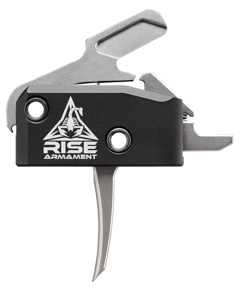 Rise Armament RA434SLVRAWP RA-434 High Performance Single-Stage Flat Trigger with 3.50 lbs Draw Weight & Black/Silver Finish for AR-Platform