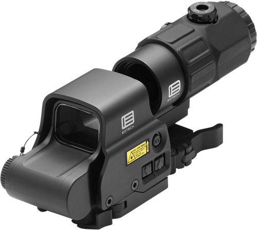 Eotech HHSV HHS V EXPS & G45 Magnifier Matte Black 1x/5x 1.20" x 0.85" 4 x 1 MOA Red Dots/68 MOA Ring