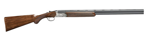 Rizzini USA 2203-1228 Aurum EVO 12 Gauge Break Open 3" 2rd 28" Black Over/Under Vent Rib Barrel, Coin Anodized Receiver Engraved w/Game Scene, Fixed Turkish Walnut Stock w/Prince of Whales Grip