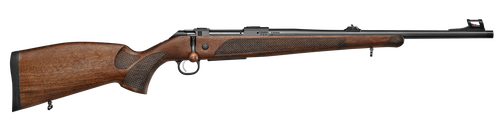 CZ-USA 07308 600+ Lux 30-06 Springfield 5+1 20" Black Nitride Threaded Barrel, Black Nitride Steel Drilled & Tapped Receiver, Walnut Fixed Stock