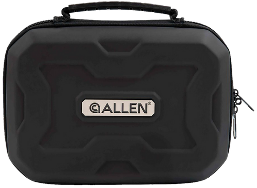 Allen 829 EXO  Handgun Case Black Polymer, Molded Carry Handle, Egg Crate Foam & Lockable Zippers 9" x 6.25" Interior Dimensions