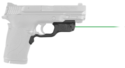 Crimson Trace 0198801 Laserguard  Fits S&W M&P 22/380EZ Shield/9EZ Shield, Green Laser Black Polymer