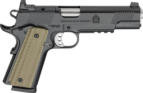 Springfield Armory PO9230AOS 1911 Operator 45 ACP 8+1 5" Black Cerakote Optic Ready Carbon Steel Slide Black Cerakote VZ G10 Grip