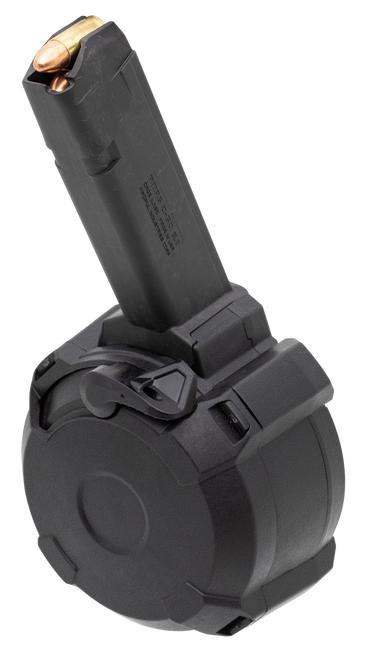 Magpul MAG1033BLK PMAG GL9 50rd Drum 9mm Luger Compatible w/Glock Black Polymer