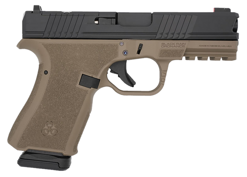 Black Rain Ordnance FL9MMFDEBLK   Compact Frame 9mm 15+1 4" Stainless Steel Slide