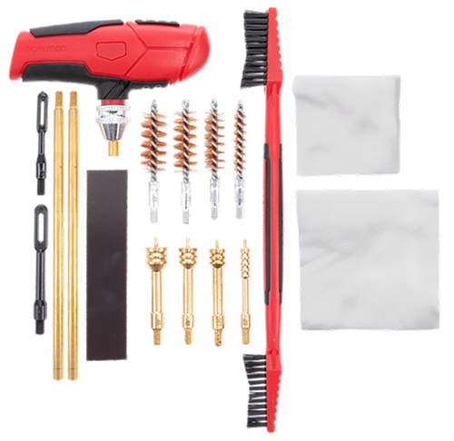 Birchwood Casey HNDGCLNK Handgun Cleaning Kit 16 Pieces Black/Red