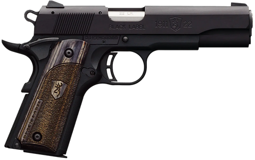 Browning 051814490 1911 Black Label Full Size Frame 22 LR 10+1, 4.25" Stainless Steel Barrel, Matte Black Serrated Slide & Polymer Frame w/Beavertail, Right Hand