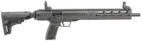 Ruger 19302 LC Carbine  5.7x28mm 10+1 16.25" Nitride Fluted Barrel, Black Hard Coat Anodized Finish, M-LOK Handguard, OEM Flip Up Sights, Synthetic Folding Adjustable Stock, Black Polymer Grip