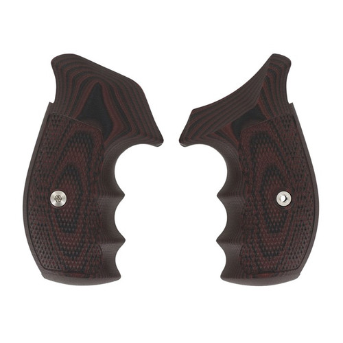 S&W N-FRAME, TAC DIAMOND, ROUND BUTT, BLACK CHERRY