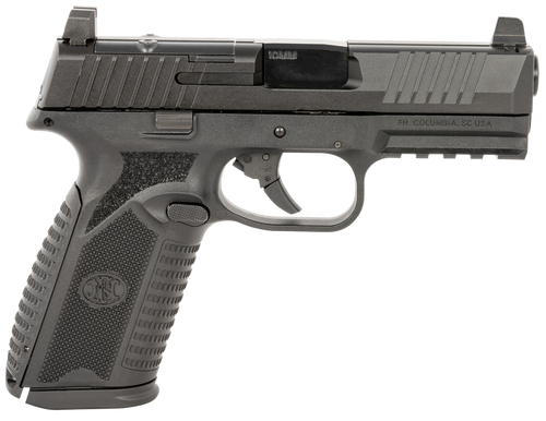 FN 66101379 510 MRD Full Size 10mm Auto 15+1, 4.10" Black Target Crown Steel Barrel, Black PVD Optic Cut/Serrated Steel Slide & Polymer Frame w/Picatinny Rail, Ambidextrous