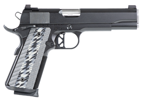 Dan Wesson 01823 Valor  45 ACP 8+1 5" Stainless Steel Barrel, Black Duty Serrated Stainless Steel Slide & Frame w/Picatinny Rail & Beavertail, Gray G10 Grip, Ambidextrous