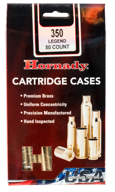 Hornady 87296 Unprimed Cases Cartridge 350 Legend Rifle Brass