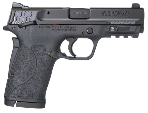 Smith & Wesson 11663 M&P Shield EZ Micro-Compact Frame 380 ACP 8+1, 3.67" Black Armornite Steel Barrel & Serrated Slide, Matte Black Polymer Frame w/Picatinny Rail, Thumb/Grip Safety, Ambidextrous