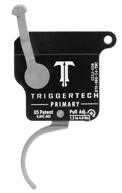 TriggerTech R70SBS14TNC Primary Without Bolt Release Single-Stage Traditional Curved Trigger with 1.50-4 lbs Draw Weight for Remington 700 Right