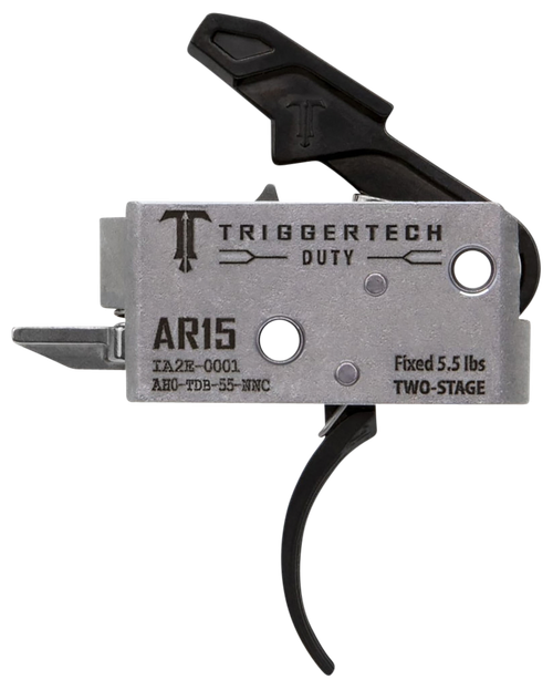 TriggerTech AH0TDB55NNC Duty Mil-Spec Two-Stage Curved 5.5 lbs Draw Weight Fits AR-15