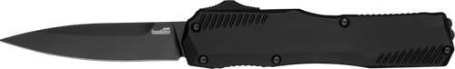 Kershaw 9000BLK Livewire  Automatic 3.30" OTF Spear Point Plain Black DLC CPM MagnaCut Steel Blade, Black Anodized Aluminum Handle, Includes Pocket Clip